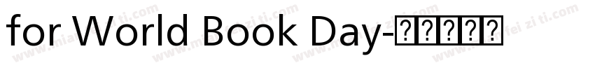 for World Book Day字体转换